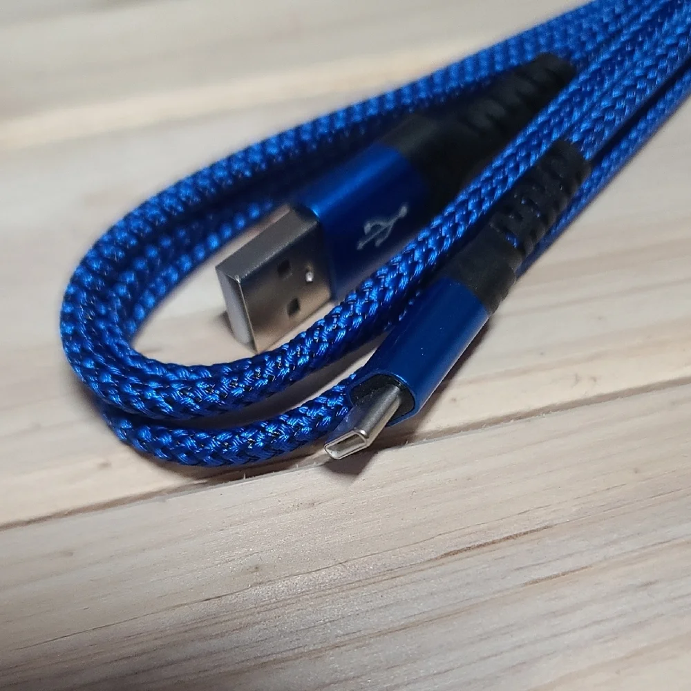 Blue Braided USB To USB C Charging Cable NWOT